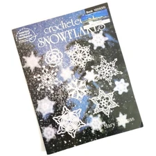 Vintage 1983 Crocheted Snowflakes Pattern Book Christmas Ornaments 16 Patterns