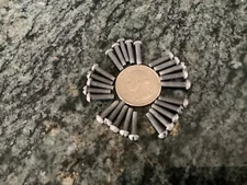 25 pieces AN515-4-8 fillister head 4-40 vintage aircraft screws plated steel