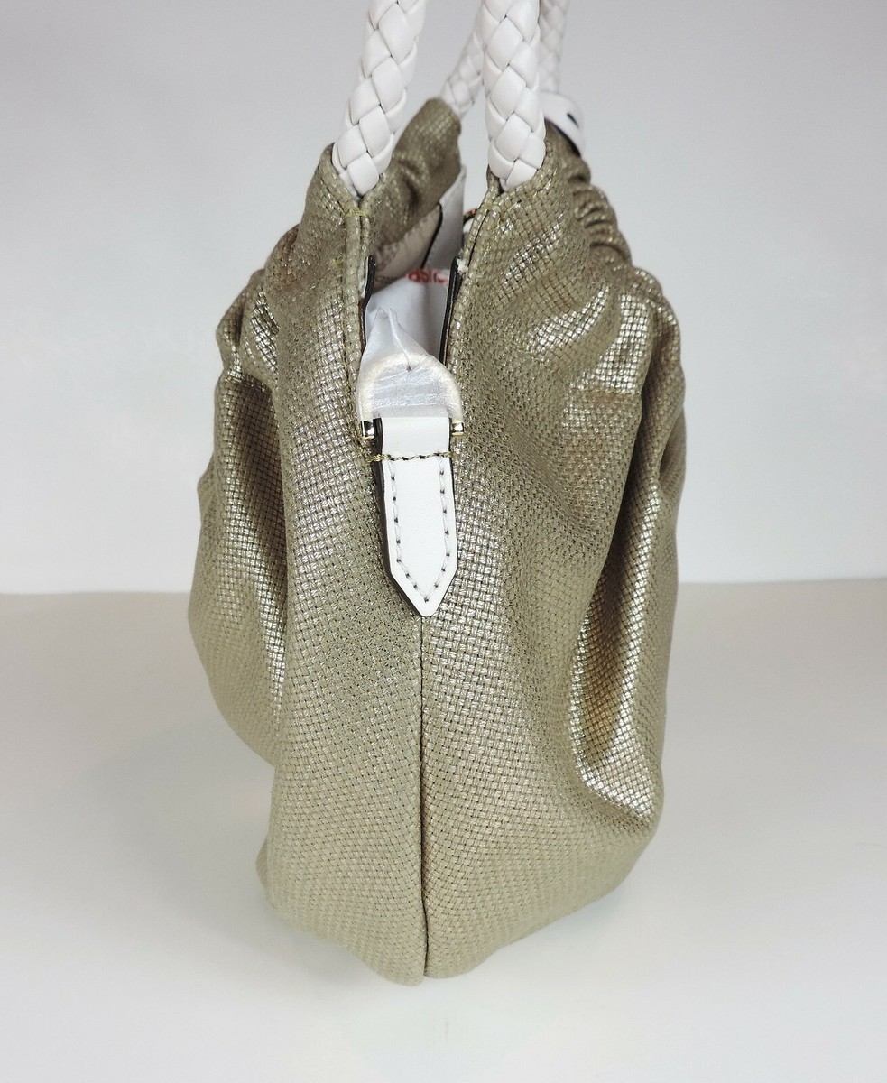 New Michael Kors Women's Annie Messenger bag optic white