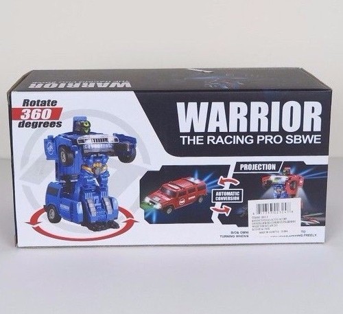 Jeep Auto Transforms into Robot Warrior w/ Music Lights Rotates - Red 9" L New - Picture 4 of 4