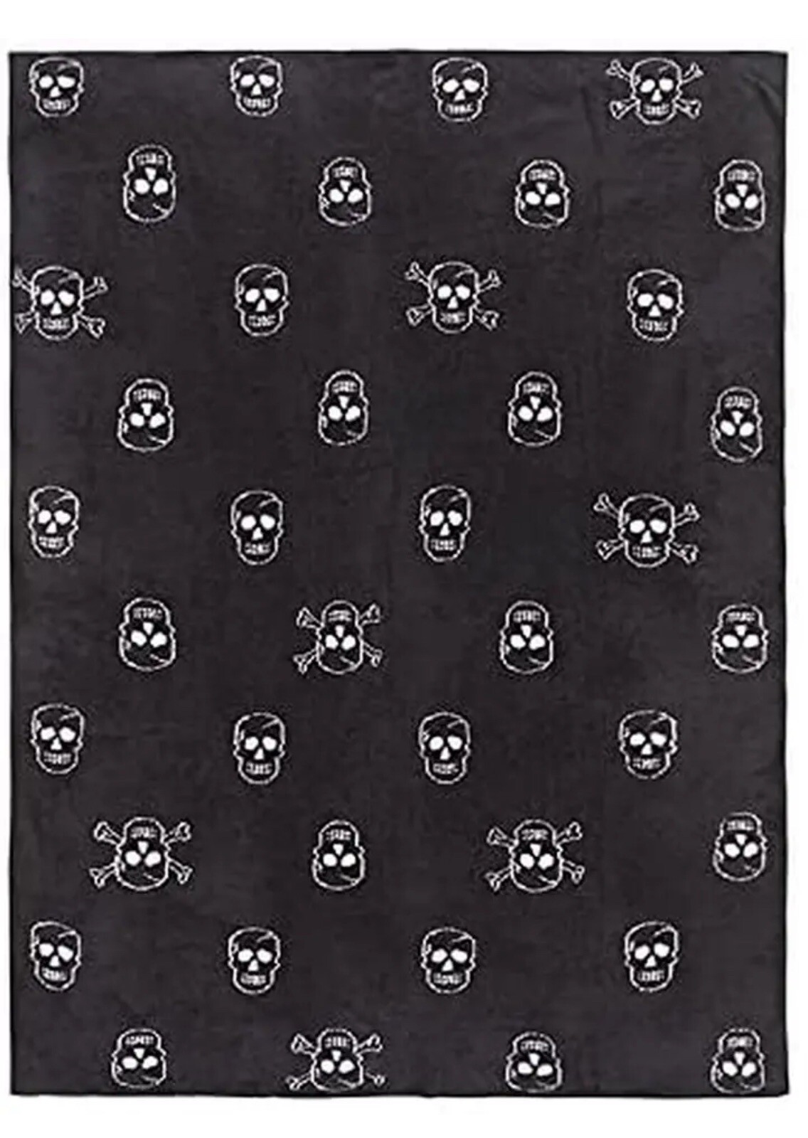 Barefoot Dreams Cozychic Skull Throw Blanket 54x72” Black / Dove Grey New eBay