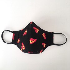 Handmade Childs Cloth Face Mask Kids Fireman Hats nose wire chin piece lined