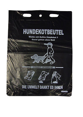 2000 Hundekotbeutel Hundebeutel Kotbeutel 250x310 + 30 mm Blockrand 15my