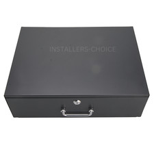 3U Server Rack Drawer 19" Lockable DJ Cabinet Case, Steel, 14" Depth