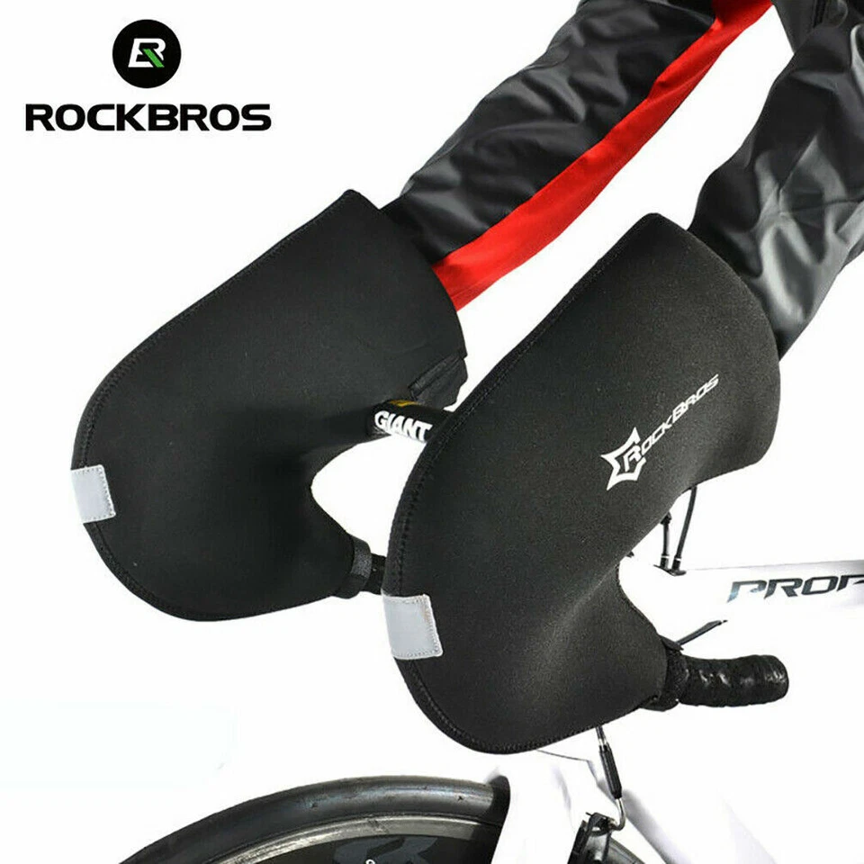 ROCKBROS Bike Handlebar Cycling Gloves Winter Warm Windproof  Road  Bike Gloves - Image 4 of 4