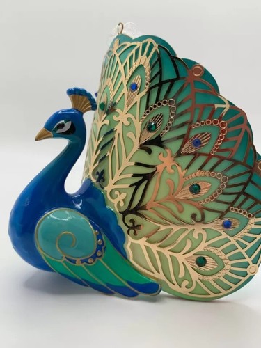 Hallmark 2016 Pretty Peacock Premium Keepsake Ornament Beauty of Birds Porcelain - Picture 3 of 5