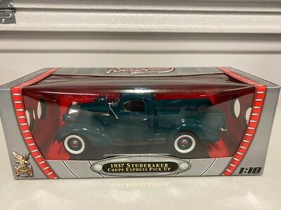 1/18 ROAD SIGNATURE 1937 STUDEBAKER COUPE EXPRESS PICKUP TRUCK TEAL DETAIL