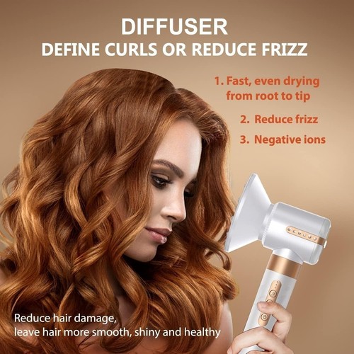 7-in-1 Hair Dryer and Styling Tool: Hot Air Curlers, Curling Brush, Hair Iron - Bild 3 von 6