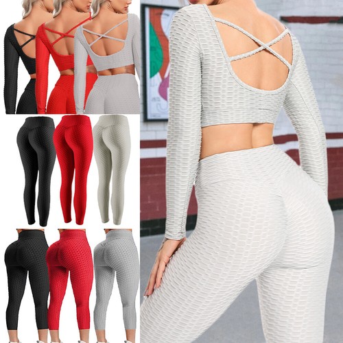 Women Anti-Cellulite Yoga Set Sports 