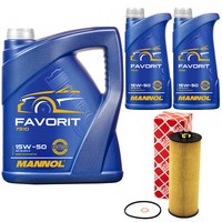 MotoröL Set Mannol 15W50 API Sl/ CF-4 7 Liter + ÖLfilter FüR VW Passat 2.5 TDI