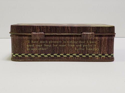 Pears Soap Tin Reproduction Bubbles Lillie Langtry quote Hinged Lid Box vintage - Picture 5 of 8