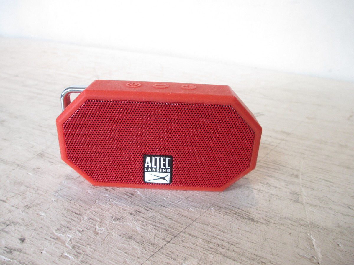 Red Altec Lansing IMW257-DR Mini H2O Wireless Bluetooth Waterproof