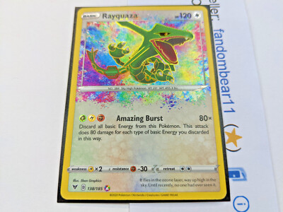Rayquaza AMAZING RARE card 138/185 Sword & Shield Vivid Voltage