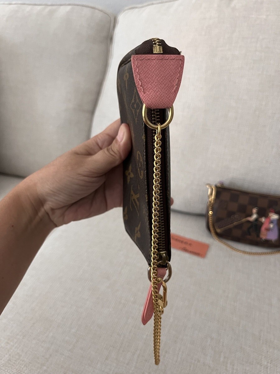 Louis Vuitton Mini Pochette Accessoire Pouch Brown Canvas