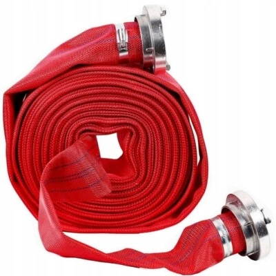 TUYAU D'INCENDIE RENFORCÉ À EAU ROUGE 2" 30M - Photo 1/4