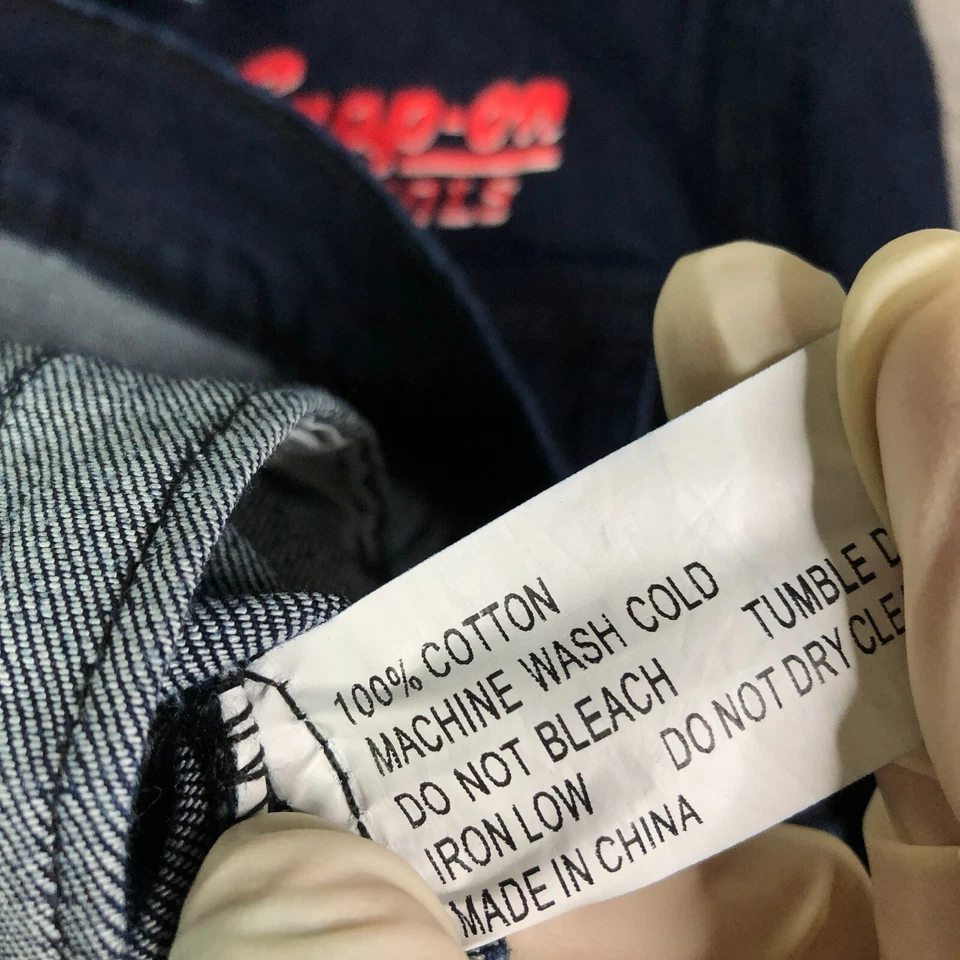 Snap-On 工具夹克女式 M 蓝色牛仔卡车司机深水洗 — 第 4/4 张图片