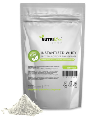 4lb 100% Pure Organic Instantized Whey Protein Isolate 90% + 500g Creatine Mono 