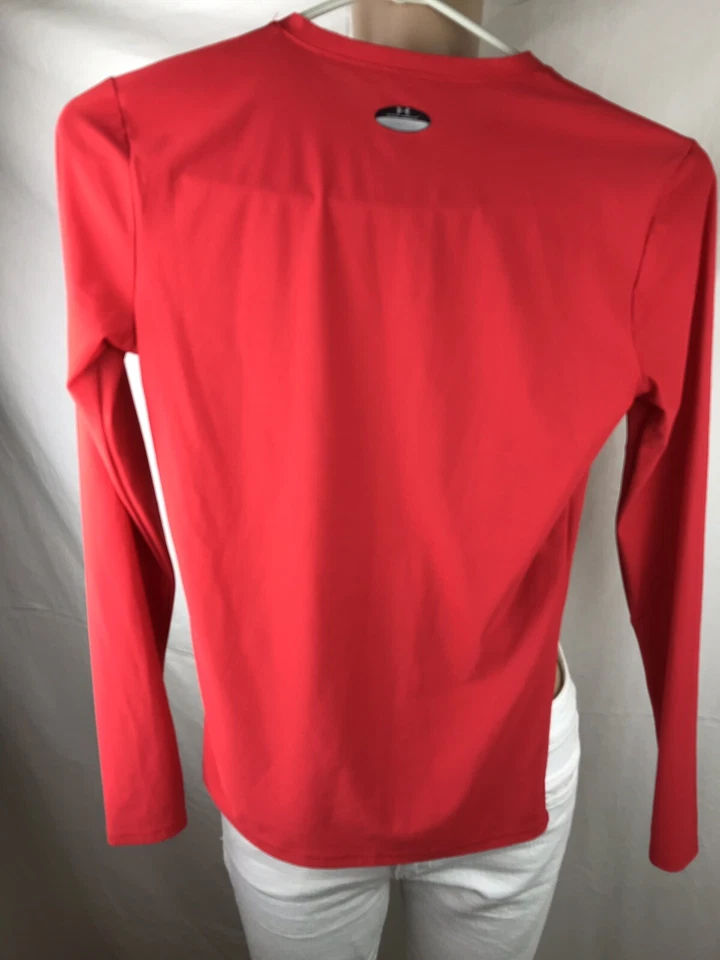 Under Armour Junior Size Medium Long Sleeve Athletic Shirt Red - Image 3 of 4