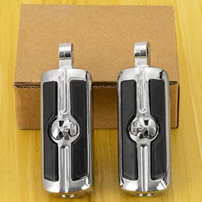 Pair 10mm Foot Pegs Rest Male Mount For Harley Softail Touring Dyna FXD Suzuki