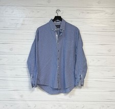 Report collection shirt mens size 16.5 32/33 button up long sleeve blue slim fit