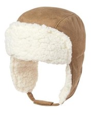 GYMBOREE SNOW COZY TAN SHERPA LINED TRAPPER HAT 0 6 12 NWT
