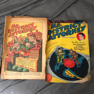 Mr. District Attorney #2 Nice Pre-Code Crime Golden Age DC Comic POOR CONDITION