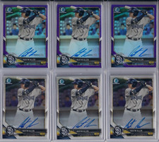 2018 Bowman Chrome Austin Allen Auto - 3X Purple Refractor /250 and 3X Base