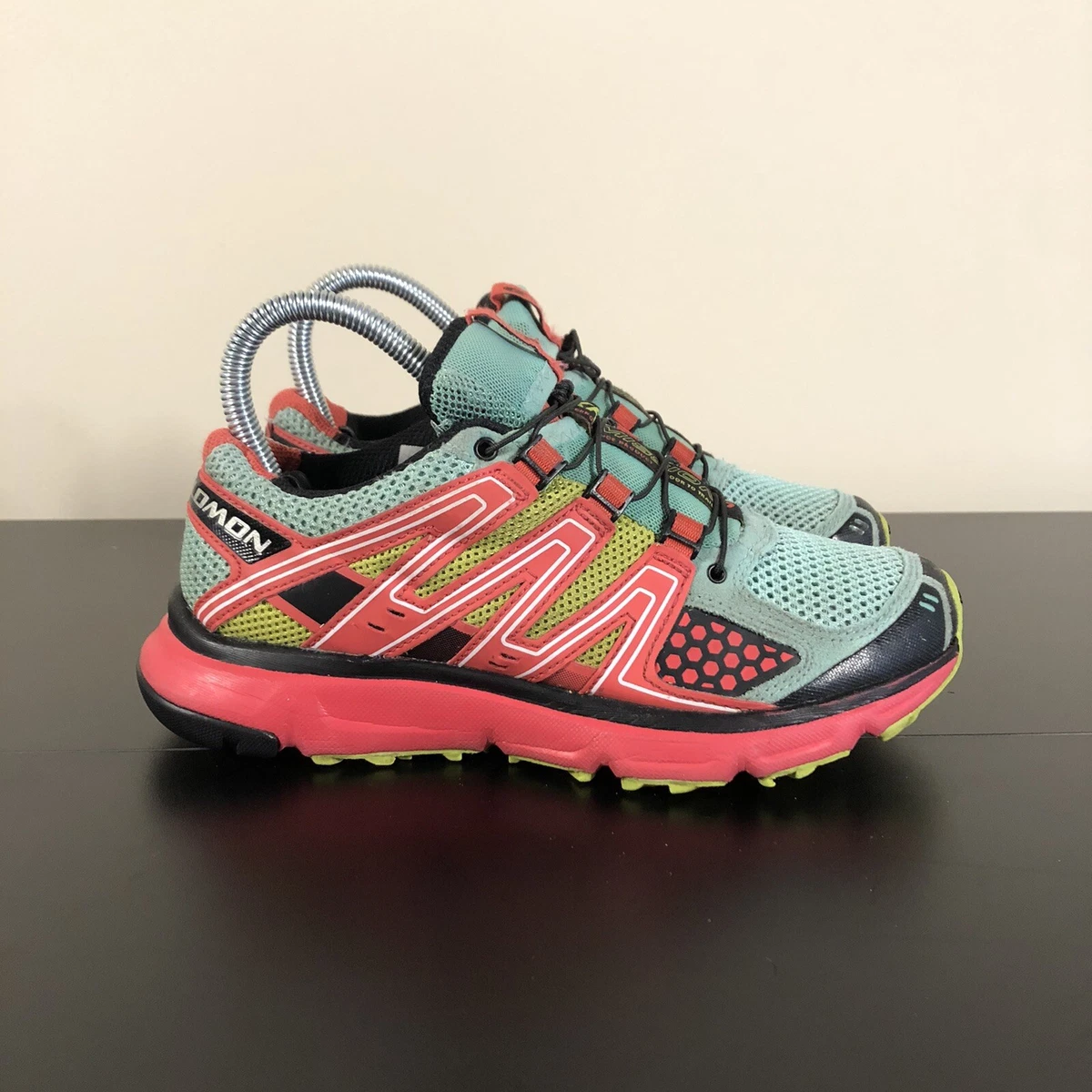 Salomon XR 1 Trail Running Shoes Womens Size Papaya Black Aqua | eBay