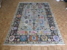 10 x 14 Hand Knotted Gray Colorful Turkish Oushak Oriental Rug G11430