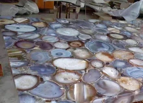 Agate Stone Dining Table, Agate Kitchen Slab Table, Agate Counsole Table Home De - Picture 3 of 3