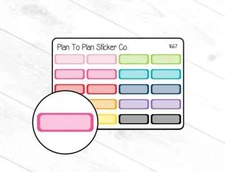 1667~~Rounded Quarter Boxes Planner Stickers.