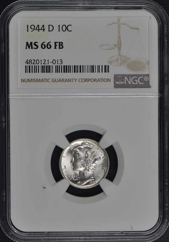 1944-D Mercury Dime 10C NGC MS66FB