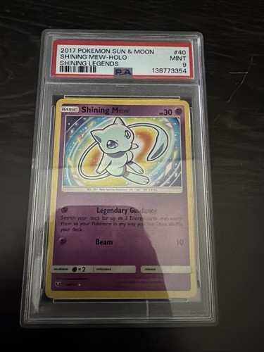2017 Pokemon TCG Sun & Moon Shining Legends #40 Shining Mew Holo MINT PSA 9