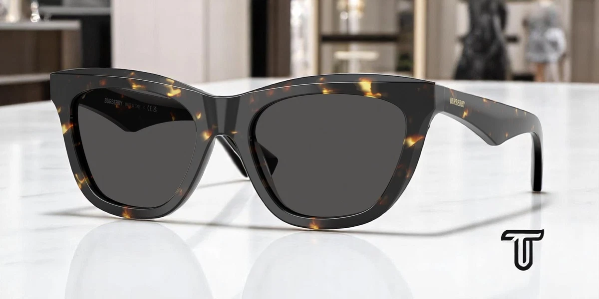 Burberry Sunglasses Glitter Transparent Top Gradient Yellow Women\'s B4279 37672L Burberry BE3147 Pilot Sunglasses main image 4