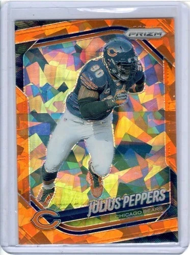 2025 Panini Prizm Julius Peppers Orange Cracked Ice #296 Chicago Bears!