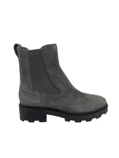 Madewell Boots Womens Size 9 Gray The Wyckoff Chelsea Ankle Suede Lug Sole NN021