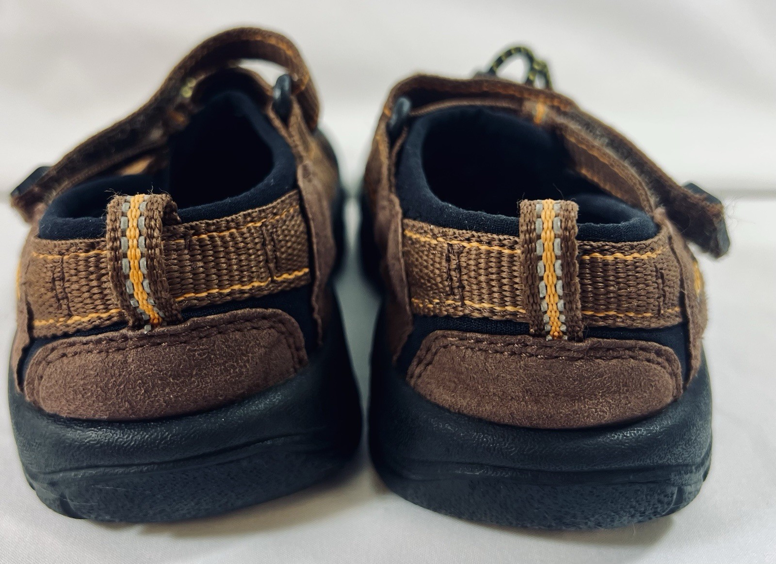 Keen Newport sandalo sportivo marrone arancione bambini taglia 10 giovani escursionismo impermeabile