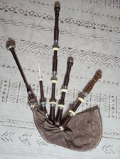 Highland Bagpipe Full Size Scottish Bagpipes For Parts Or Repairs LOT GBH7920-A