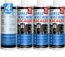 4 Pack Coffee Machine Descaler Cleaner -16 Uses,Descaling Solution for Nespresso