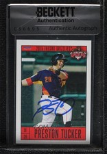 BAS 2016 Choice Fresno Grizzlies Preston Tucker #24 Seal of Authenticity ow6