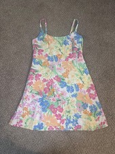 Womens Size Medium Floral Old Navy Sun Dress with Pockets