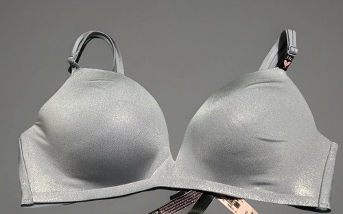 BNWT Victoria's Secret Grey Shimmer Push Up Bra Padded Size :36C - Picture 4 of 5