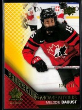 2022-23 UD Team Canada Juniors Prosp. Mom. Yellow #PM-48 Melodie Daoust 037/149