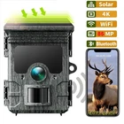 4K Campark Bluetooth WiFi Trail Camera 85MP UHD Solar Night Vision Hunting 3PIR