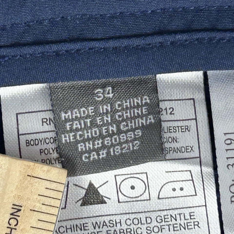 Antigua Men’s Golf Shorts Size 34 Navy Blue Performance Polyester Blend Casual - Image 4 of 4