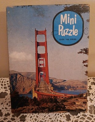 Built Rite Mini Puzzle Golden Gate Bridge 100 Pieces 6.75'' X 11'' No. 555