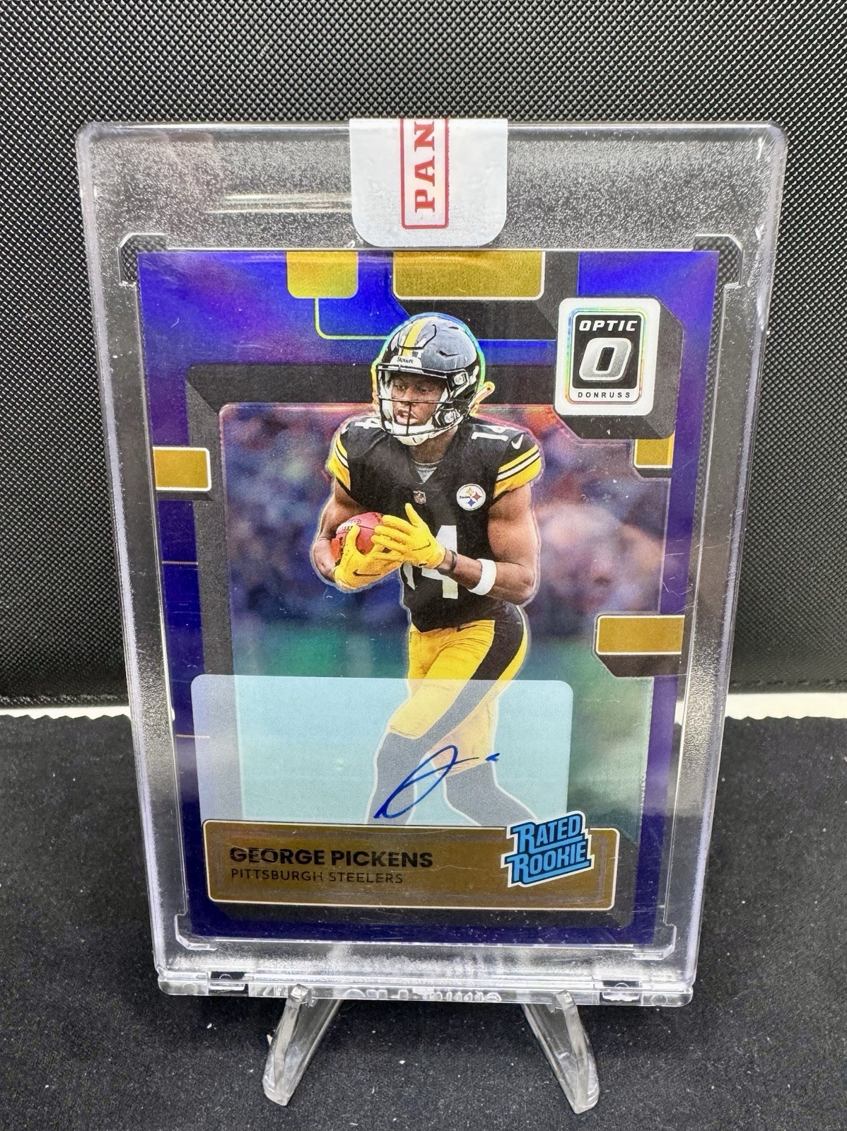 2022 Donruss Optic - Rated Rookie George Pickens #223 Purple Prizm Auto /35 NFL