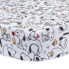 Bedtime Originals Snoopy Love Infant Baby/Toddler Fitted Crib Sheet