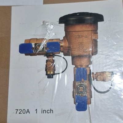 720-A 1 in Double Check Assembly (DCA) Backflow Preventer, Manual Valves