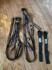 Harley Davidson Set of 2 Ratcheting Tie-Down Straps w/2 HD Soft Loops,Heavy Duty